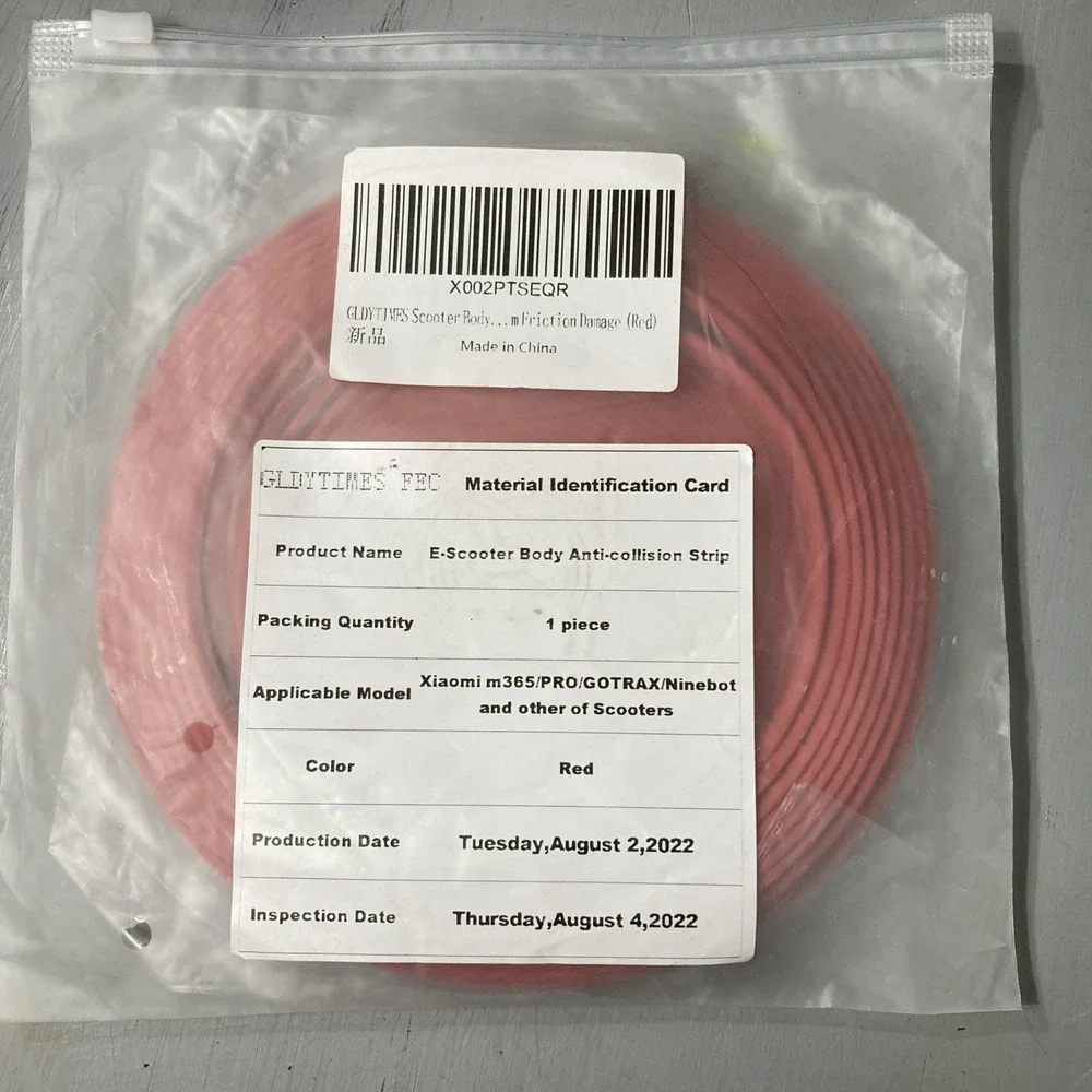 Scooter Body Anti Collision Strip 3M Adhesive Red